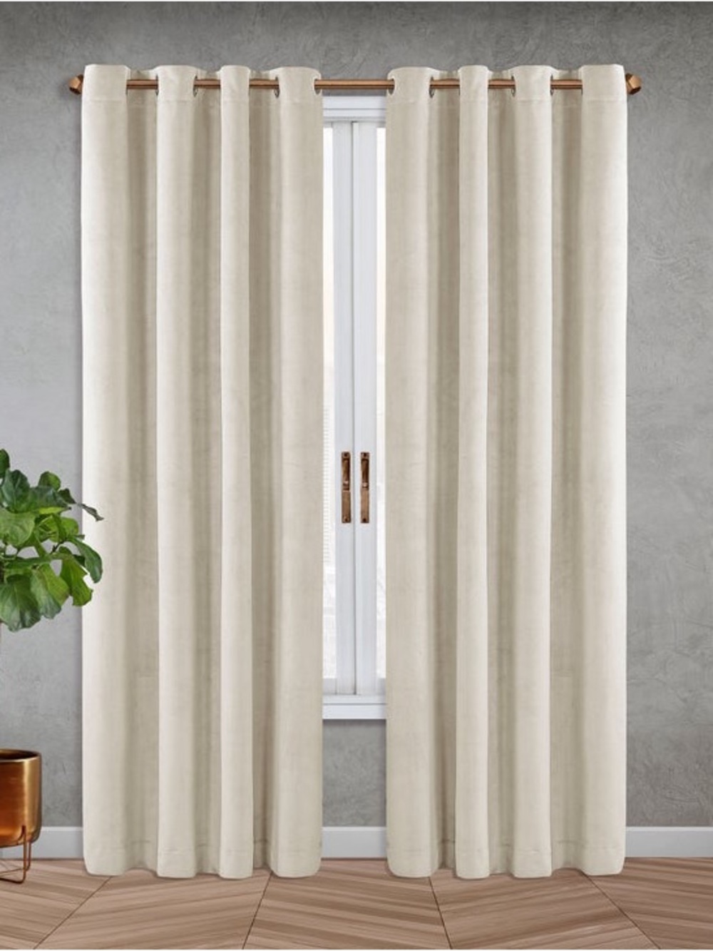 Silk Home Velvet Total Blackout Window Curtains